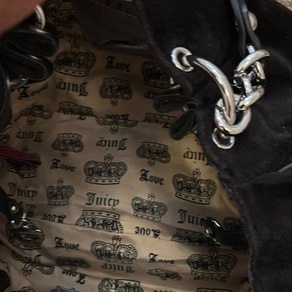 Juicy Couture Black Shoulder Bag with Silver Chain Details - Picture 5 of 5